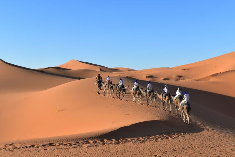 Take a camel ride through Morocco’s beautiful deserts with our camel trekking tours